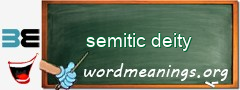 WordMeaning blackboard for semitic deity